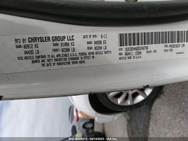2011 DODGE CALIBER HEAT VIN: 1B3CB5HA6BD246758