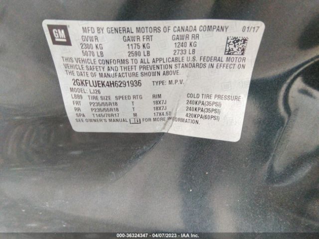 2GKFLUEK4H6291936 GMC Terrain Slt
