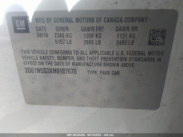 Cadillac XTS LUXURY 2017 2G61N5S3XH9107670 Image 9
