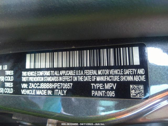 ZACCJBBB8HPE70657 Jeep Renegade Latitude