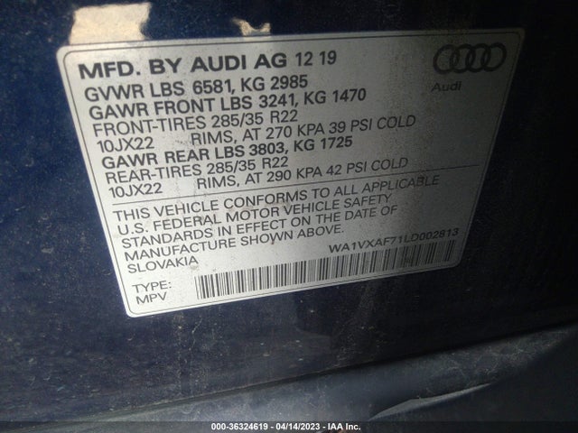WA1VXAF71LD002813 Audi Q7 Prestige