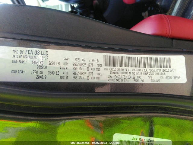 Dodge Durango R/t 2018 1C4SDJCT5JC134186 Image 9