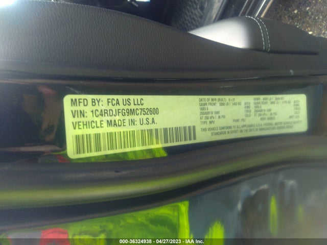 Dodge Durango Pursuit 2021 1C4RDJFG9MC752600 Image 9