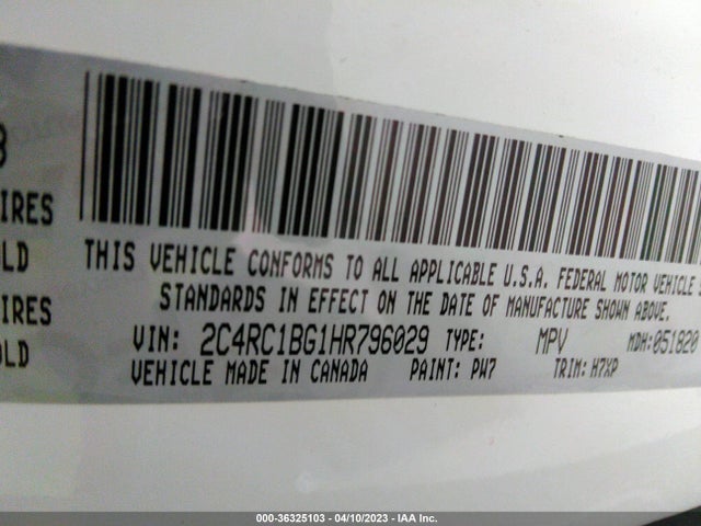 Chrysler Pacifica Touring Plus 2017 2C4RC1BG1HR796029 Image 10