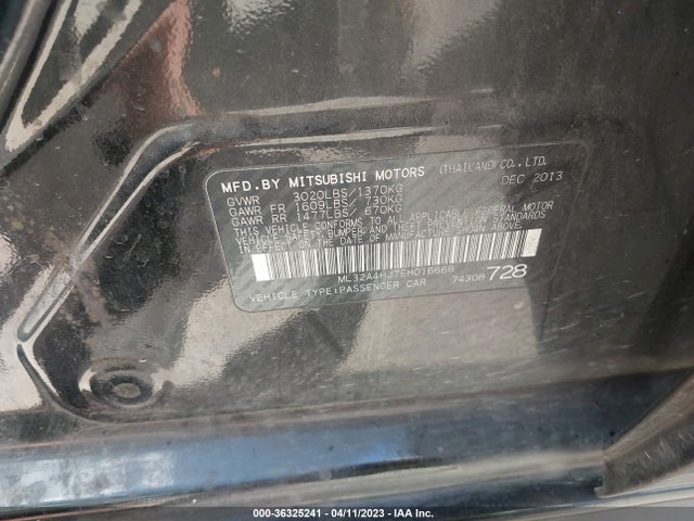 ML32A4HJ7EH016668 Mitsubishi MIRAGE ES