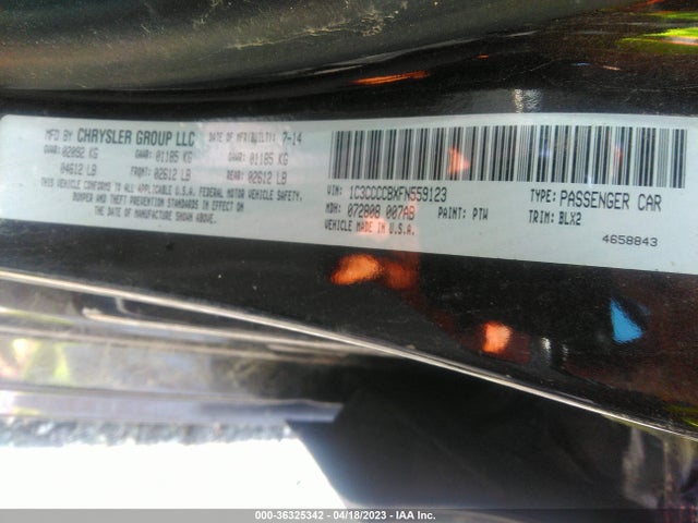 1C3CCCCBXFN559123 Chrysler 200 C