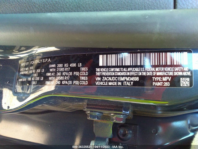 ZACNJDC15MPM34698 Jeep Renegade Trailhawk
