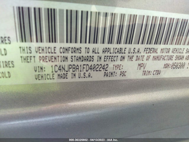 1C4NJPBA1FD402242 Jeep Patriot Altitude Edition