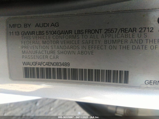 WAUGFAFC4EN083489 Audi A6 2.0t Premium Plus