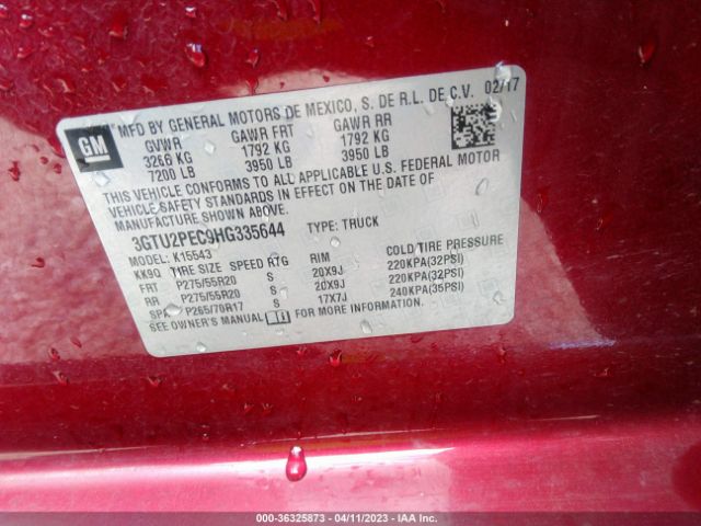 3GTU2PEC9HG335644 GMC Sierra 1500 Denali