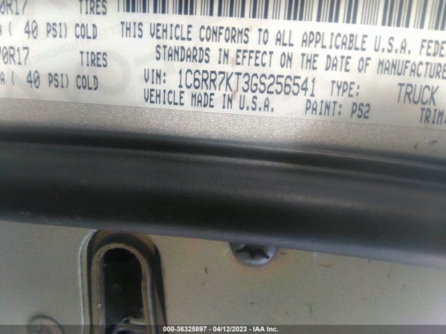 RAM 1500 Tradesman 2016 1C6RR7KT3GS256541 Image 9