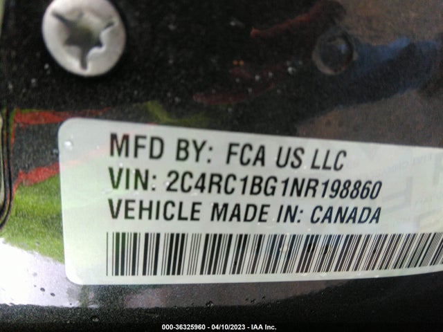 Chrysler Pacifica Touring L 2022 2C4RC1BG1NR198860 Image 9