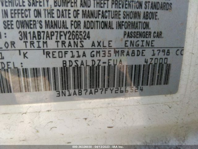 3N1AB7AP7FY266524 Nissan SENTRA SV