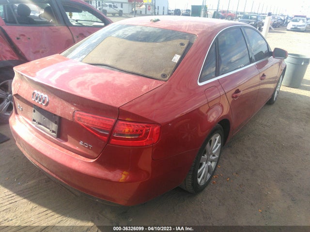 2013 AUDI A4 PREMIUM VIN: WAUAFAFL5DN019773
