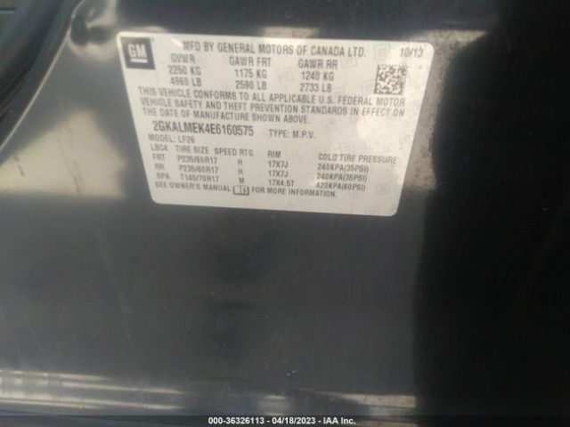 2GKALMEK4E6160575 GMC Terrain Sle