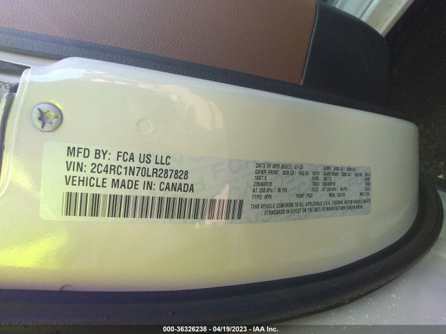 2C4RC1N70LR287828 Chrysler Pacifica Hybrid Limited