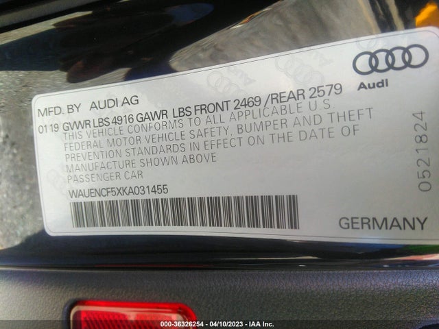 WAUENCF5XKA031455 Audi A5 Sportback Premium Plus