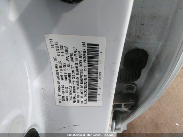 Honda Accord Sedan Lx 2014 1HGCR2F30EA204591 Image 9
