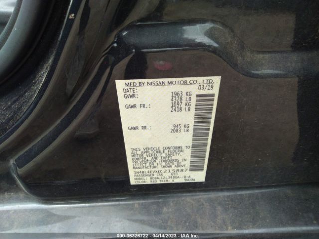 1N4BL4EVXKC215887 Nissan Altima 2.5 Sl