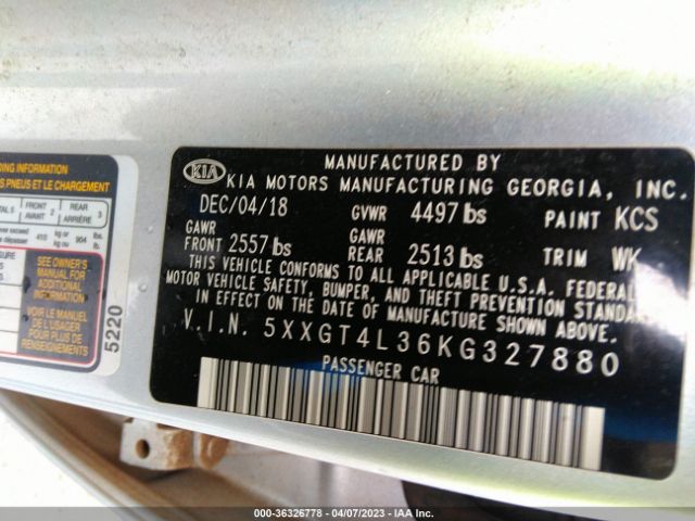 5XXGT4L36KG327880 KIA Optima Lx