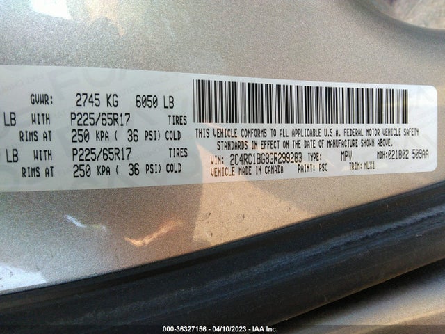 2C4RC1BG8GR299283 Chrysler Town & Country Touring