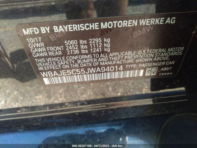 WBAJE5C55JWA94014 BMW 5 Series 540i