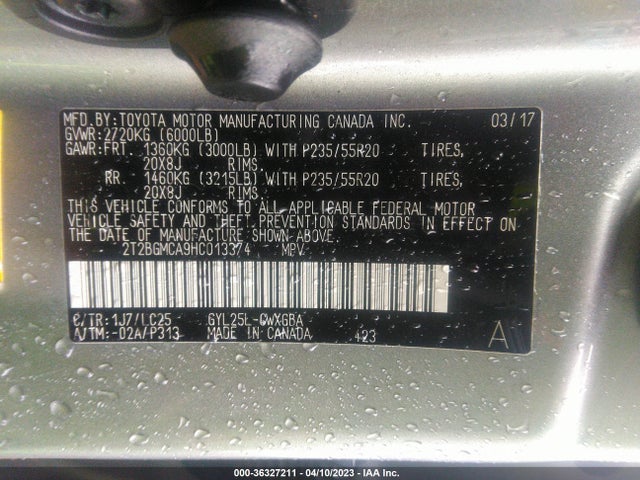 2T2BGMCA9HC013374 Lexus Rx Rx 450h