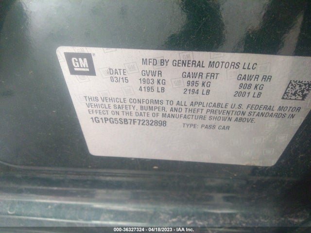 Chevrolet CRUZE LTZ 2015 1G1PG5SB7F7232898 Image 9