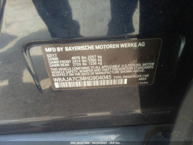 WBAJA7C34HG904045 BMW 5 Series 530i Xdrive