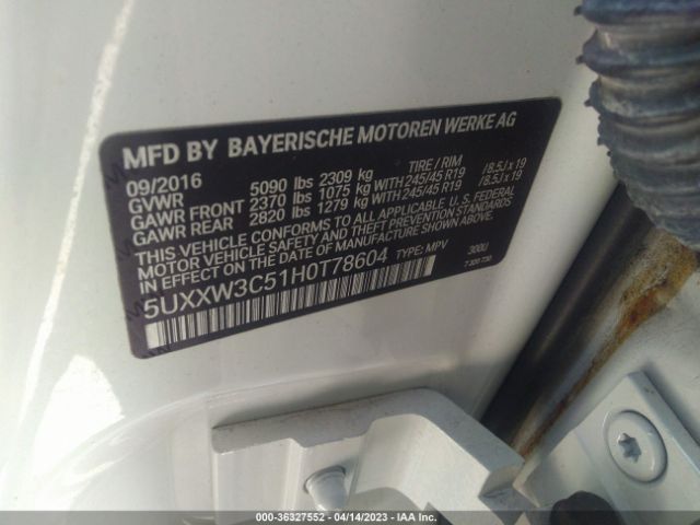 5UXXW3C51H0T78604 BMW X4 Xdrive28i