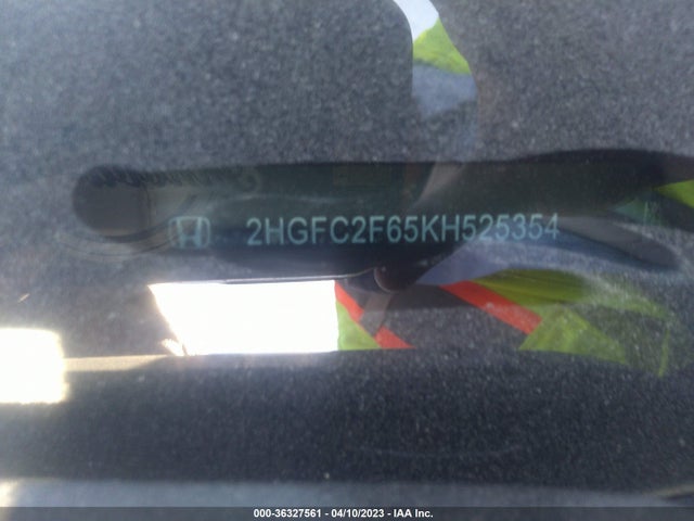 Honda Civic Sedan Lx 2019 2HGFC2F65KH525354 Image 9