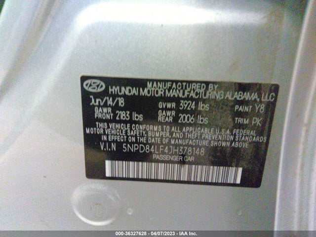 Hyundai Elantra Value Edition 2018 5NPD84LF4JH378148 Image 9
