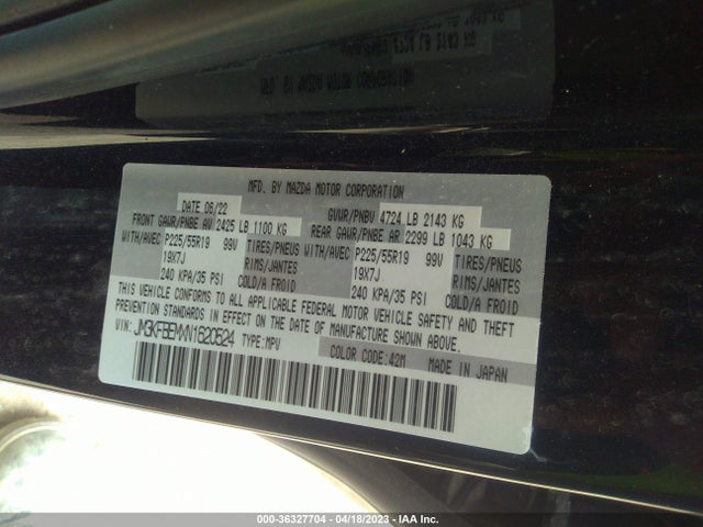 Mazda Cx-5 2.5 S Premium Plus 2022 JM3KFBEMXN1620524 Image 9