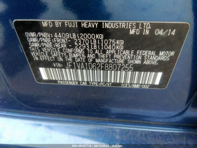 JF1VA1D62F8807255 Subaru Wrx Premium