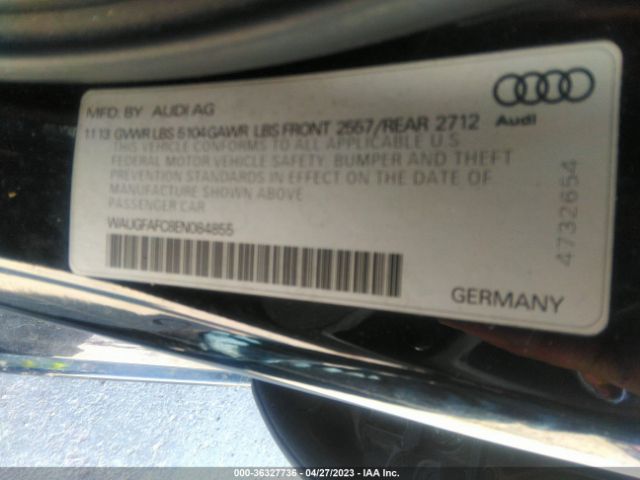 WAUGFAFC8EN084855 Audi flex fuel engine