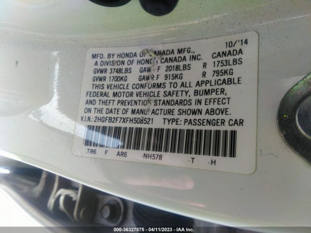 2HGFB2F7XFH508521 Honda Civic Sedan Se