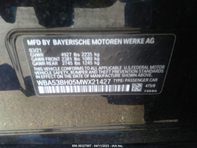 WBA53BH05MWX21427 BMW 5 Series 530i