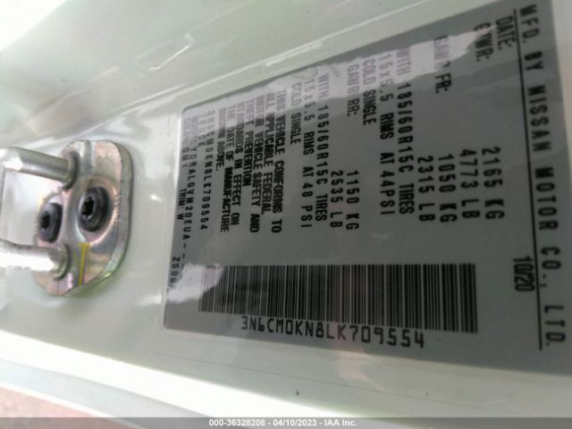 3N6CM0KN8LK709554 Nissan Nv200 Compact Cargo Sv