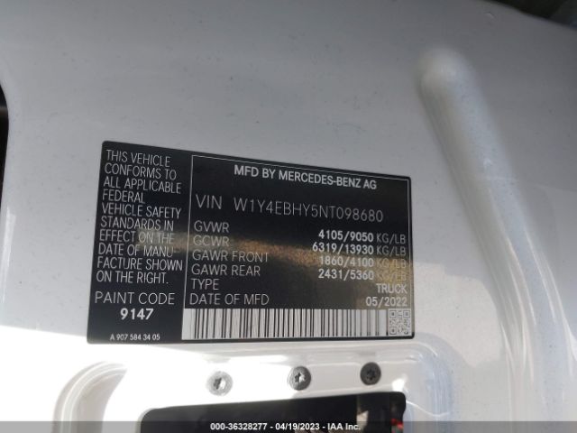 W1Y4EBHY5NT098680 Mercedes-Benz SPRINTER CARGO VAN