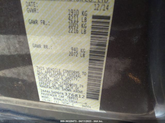 1N4AL3AP6FN376812 Nissan Altima 2.5 S