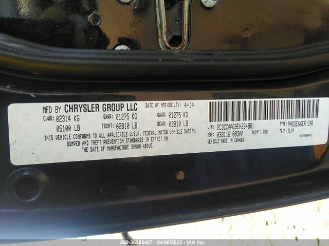 2C3CCAAG9EH264881 Chrysler 300