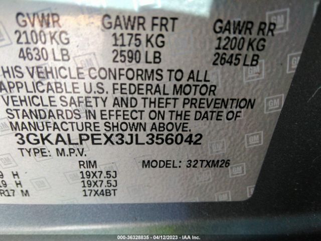 3GKALPEX3JL356042 GMC Terrain Slt