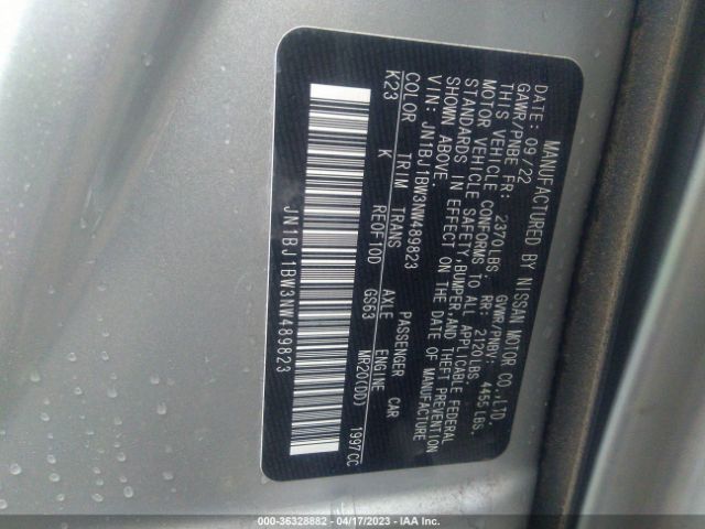 JN1BJ1BW3NW489823 Nissan Rogue Sport Sv