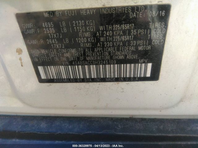 4S4BSACC0H3245109 Subaru Outback Premium