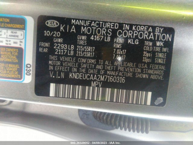 KNDEUCAA2M7160316 KIA SELTOS S