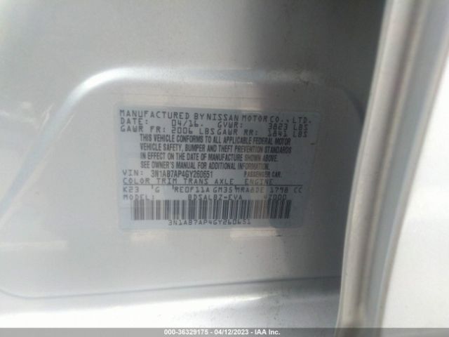 3N1AB7AP4GY260651 Nissan SENTRA S