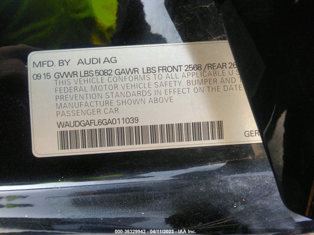 WAUDGAFL6GA011039 Audi S4 Premium Plus