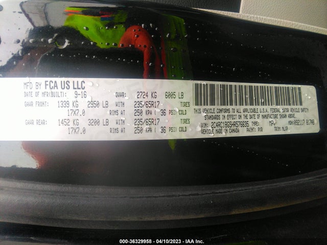 2C4RC1BG5HR576635 Chrysler Pacifica Touring-l