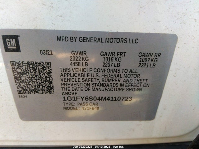 Chevrolet BOLT EV LT 2021 1G1FY6S04M4110723 Image 9