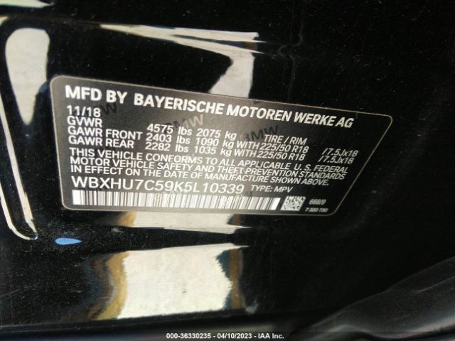 WBXHU7C59K5L10339 BMW X1 Sdrive28i